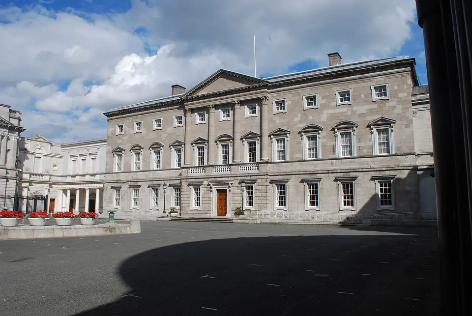 View of Leinster House, Dublin.