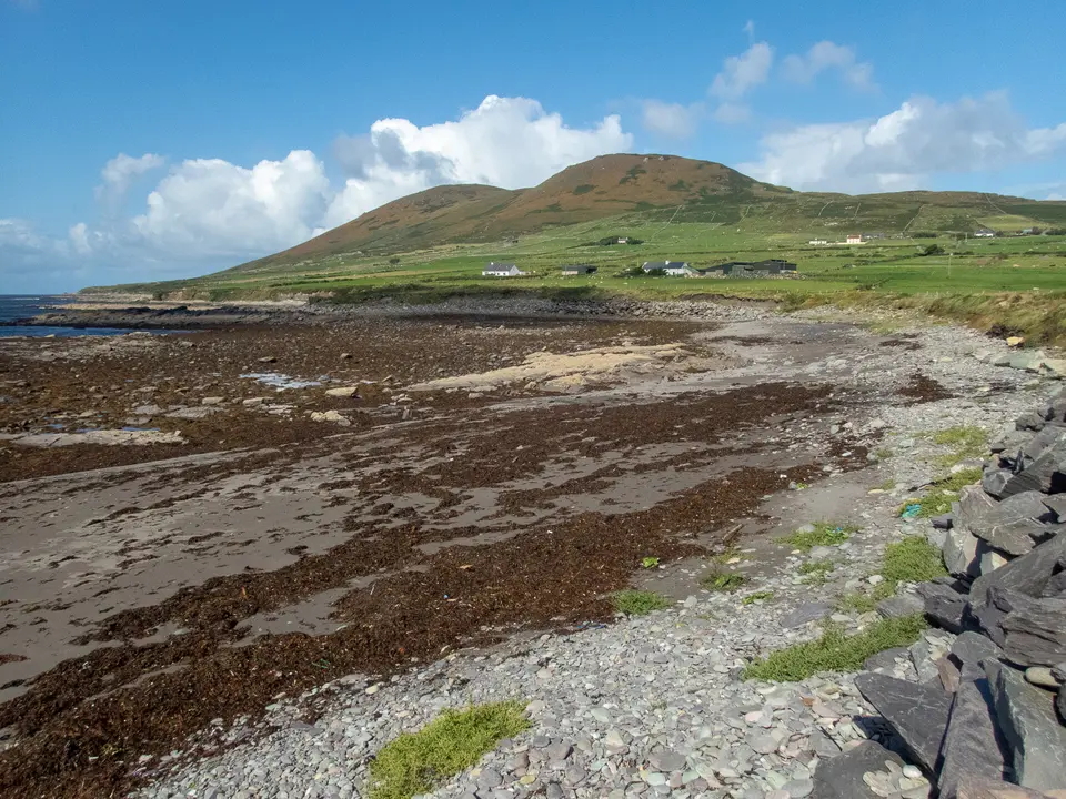 A beach and a hill