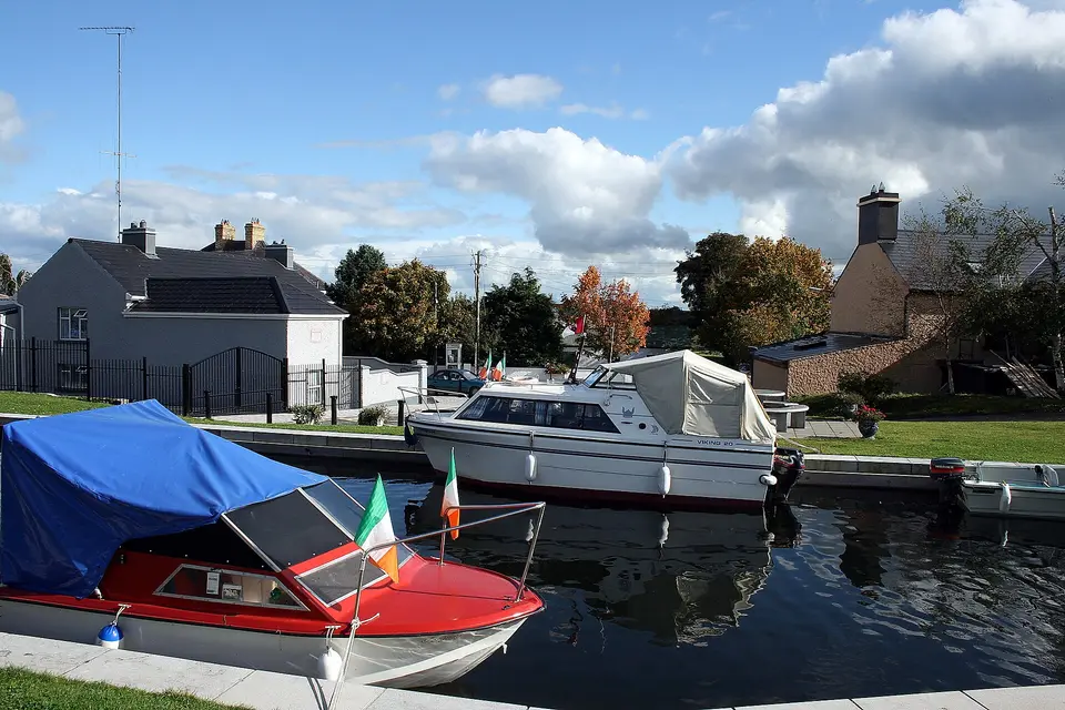 Abbeyshrule, County Longford, near to Abbeyshrule, Ireland. Boats on the Royal Canal.