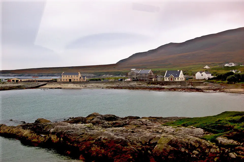 Achill Island - Dwellings along West Side of Camport Bay