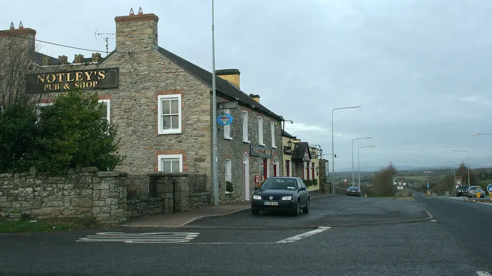 The N4 passing through Aghamore, county Leitrim.