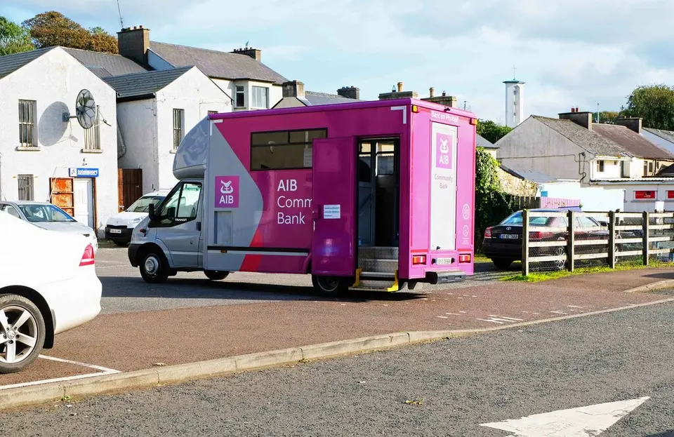 AIB Community Bank parked behind Main Street, Milford, Co. Donegal