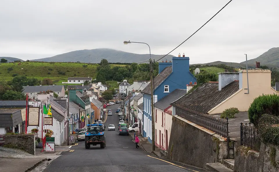 Front Street in Ardara, looking south-west.