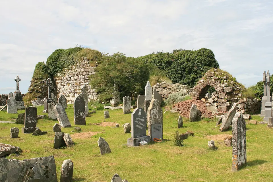 Ardpatrick, County Limerick, Ireland Ruins of the church of the former monastery as seen from the south