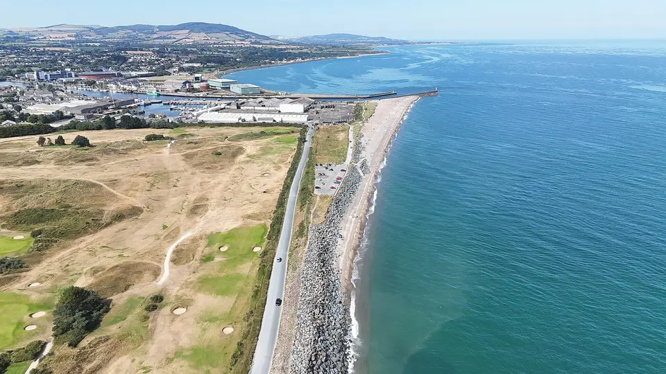 Arklow South Beach aerial photo