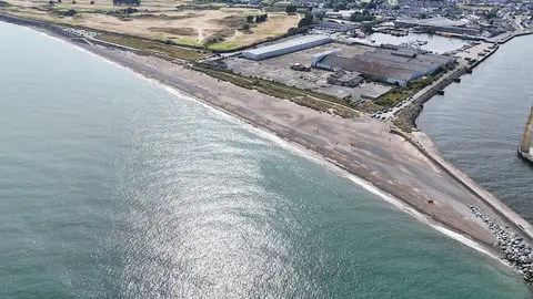 Arklow South Beach aerial photo