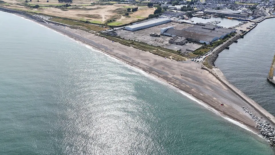 Arklow South Beach aerial photo