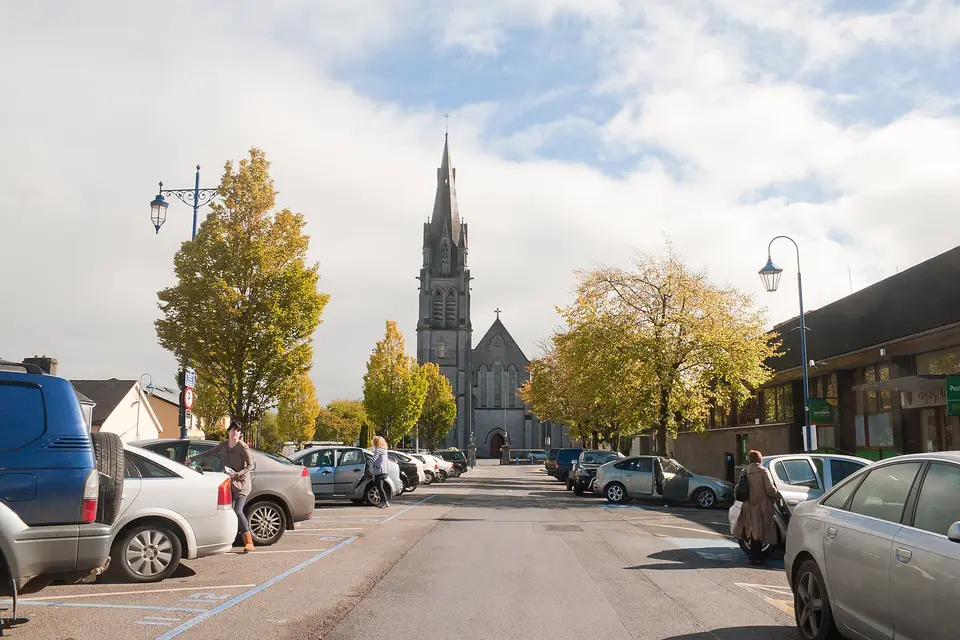 North-west façade of St. Michael's Church as seen from St. Michael's Square.