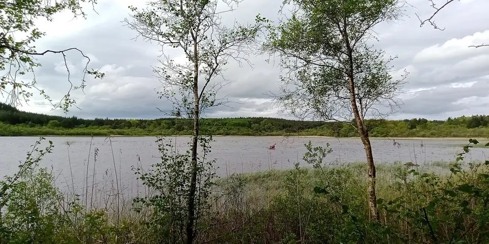 Ballydawley Lough with underwater archaeologist Jim Lenehan during a survey