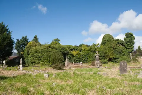 Southern view of Ballymote Friary from the graveyard.