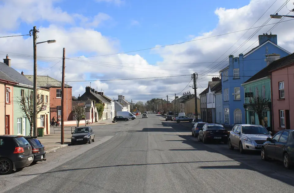 Main Street of Ballyporeen village. Co. Tipperary Ireland.