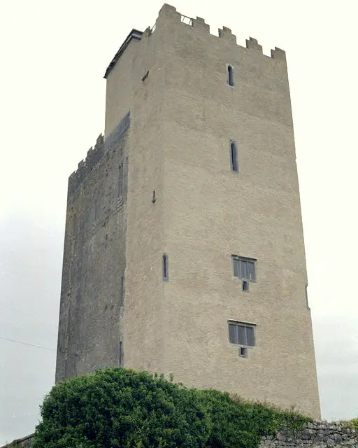 Also known as Ballyportrea Castle the tower house has been completely renovated by Bob Brown, an American architect, in the 1960's. It is now available as a rental for holidays.