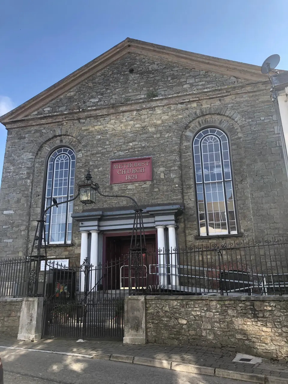 The Methodist church in Bandon, County Cork, Ireland, as seen from Bridge Street.