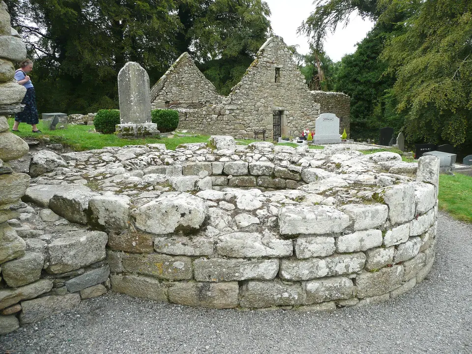 Base of a round tower at St Mullin's