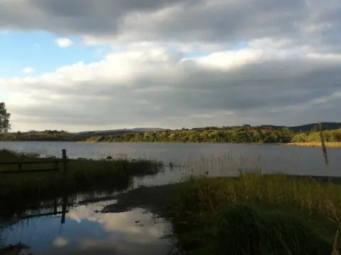 Belhavel Lough, near Killarga, County Leitrim, Ireland. Photo taken from the lake's southeastern corner, looking northwestwards.
