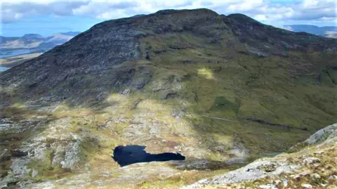 Binn Chaonaigh from the summit of Binn Mhor, Maumturks, Ireland