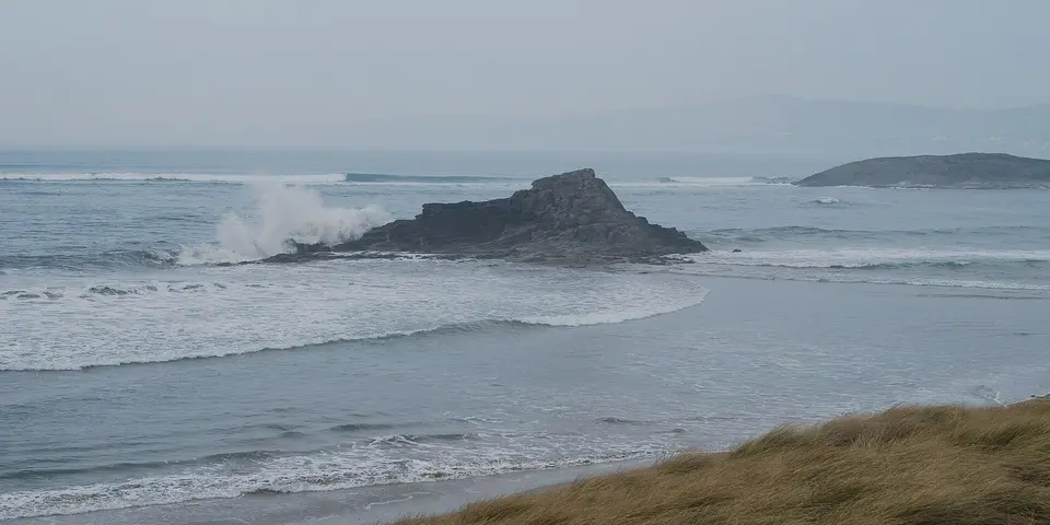 The Small Rock, Banna Strand,( behind one can see the blackrock) County Kerry, Ireland