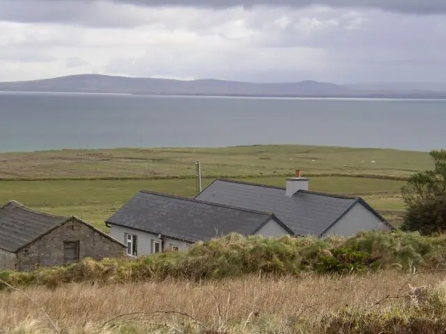 Blacksod bay, with mainland in distance Cottage overlooking Blacksod Bay, just south of the town of Belmullet. Taken from the peninsula.