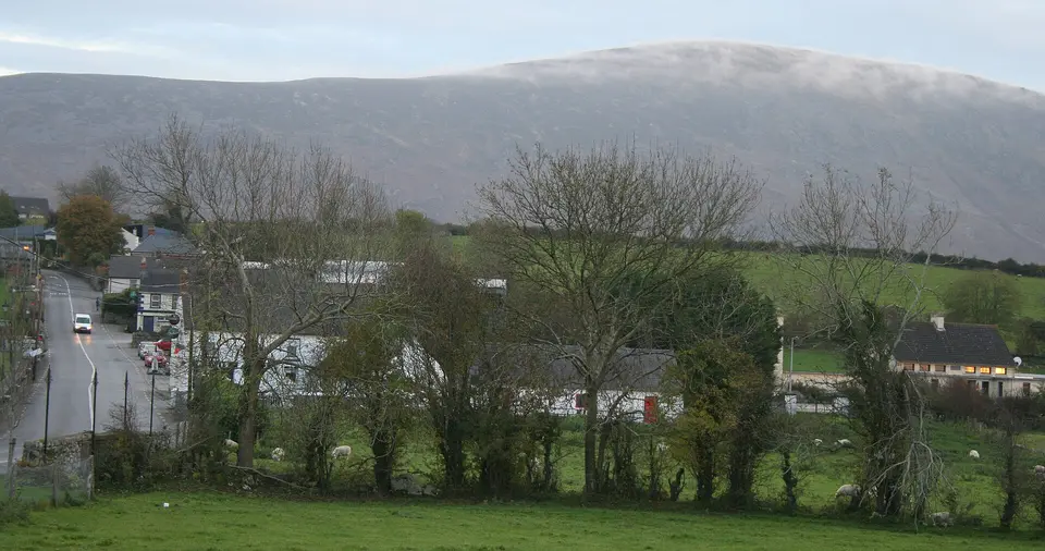 Blackstairs Mountain overlooking Ballymurphy village, County Carlow, Ireland