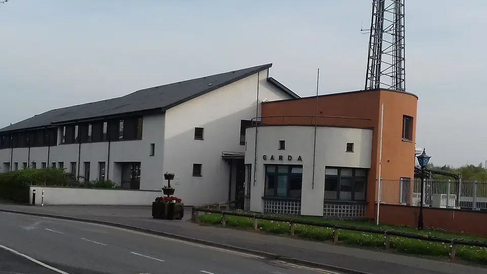 Garda station located on Main Street, Blanchardstown. April 2020 during the COVID-19 pandemic.