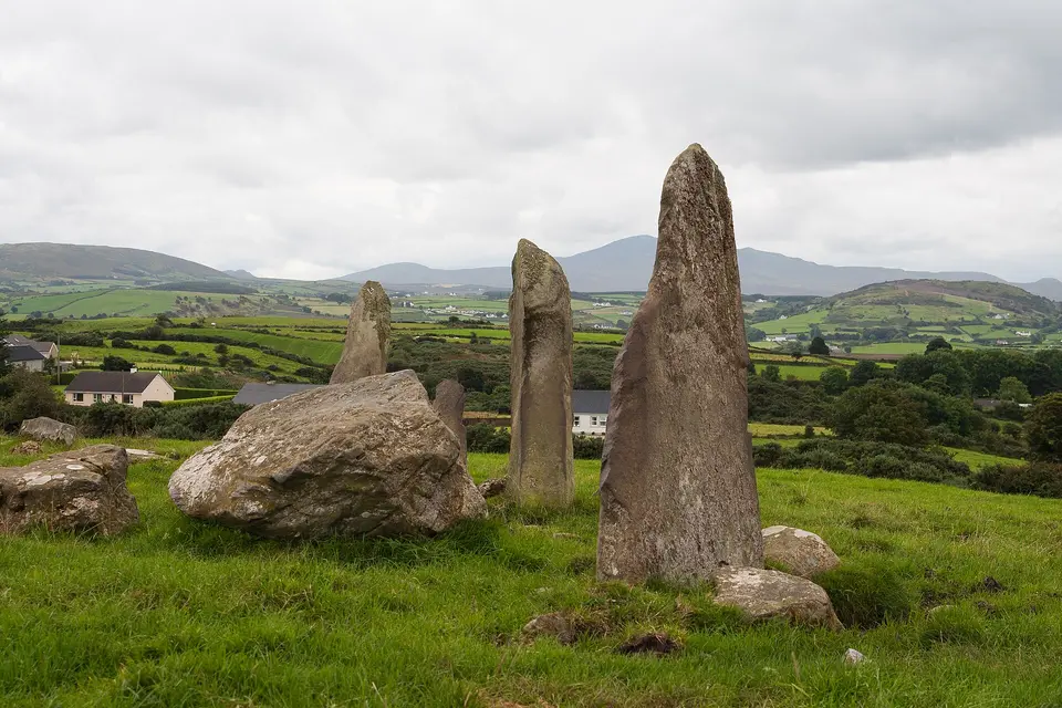 Bocan stone circle, looking south-west.