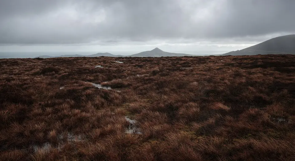 Tonduff (Tóin Dubh) literally translates as "black arse" - probably due to the thick bog covering its higher slopes.