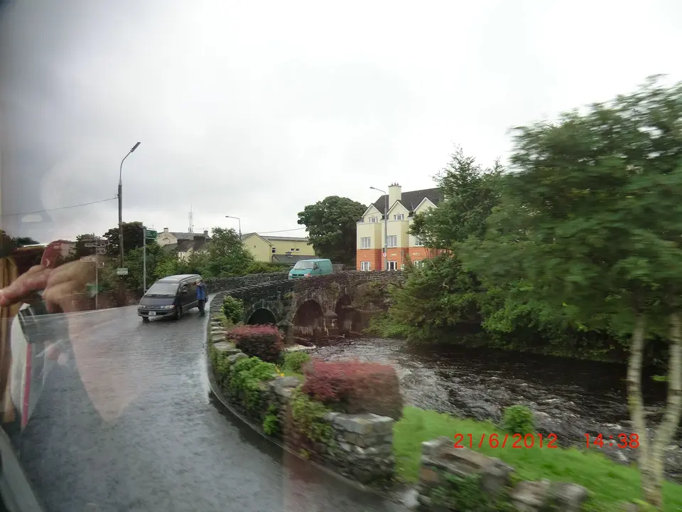 Bridge over fast flowing river in Oughterard