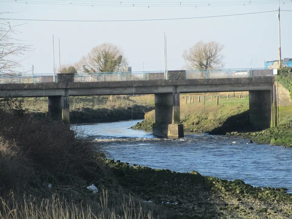 Modern bridge over the river Fergus in Clarecastle
