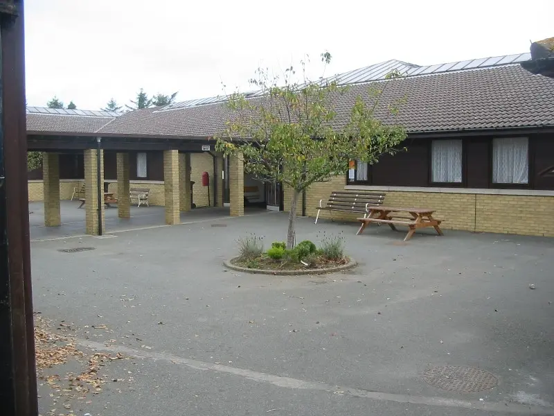 The entrance courtyard at w:Bridgetown Vocational College