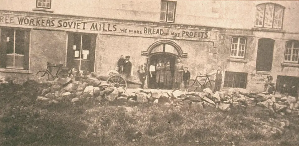Photograph of Bruree Workers Soviet Mills, a self declared "soviet" in Bruree, County Limerick, declared August 26th 1921.