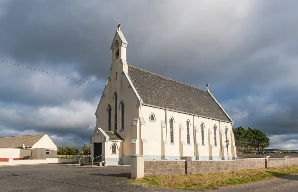 West view of St. Paul's Church, Bunalty, Gleann na Muaidhe.