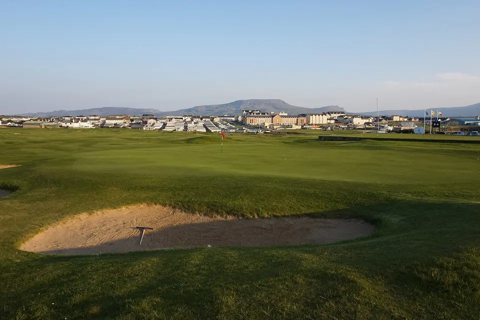 A green of the Bundoran Golf Club, Bundoran, County Donegal, Ireland