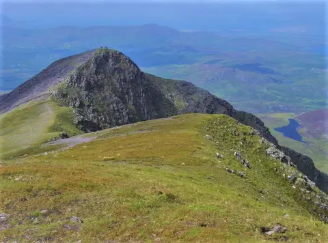 Caher West top from Caher The walk up over Caher makes an excellent ridge walk to gain Carrauntoohil the highest mountain in Ireland.