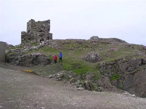 Carrickabraghy Castle, Doagh Island Looking NNW