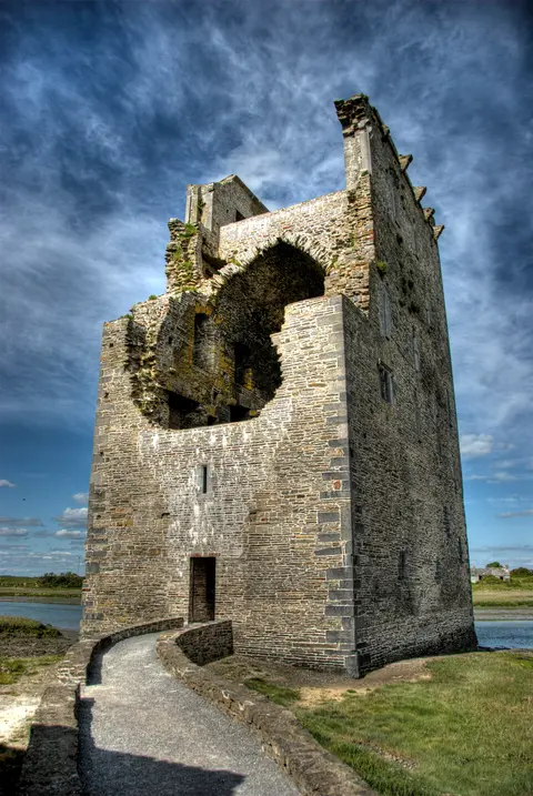 HDR photo of Carrigafoyle Castle, Co. Kerry, Republic of Ireland.