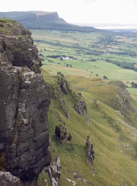 View from Eagle's Rock towards Binevenagh, Co. Derry, Northern Ireland. Photo taken July 1988.