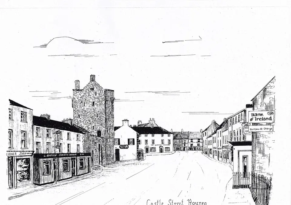 Roscrea Castle sketch