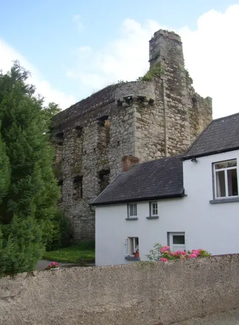 Castle, Tinnahinch, Co. Carlow. One of the many ruined tower-houses in this part of Ireland.