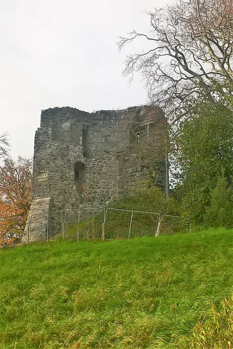 Castleknock Castle atop the motte. To the west of Castleknock College.