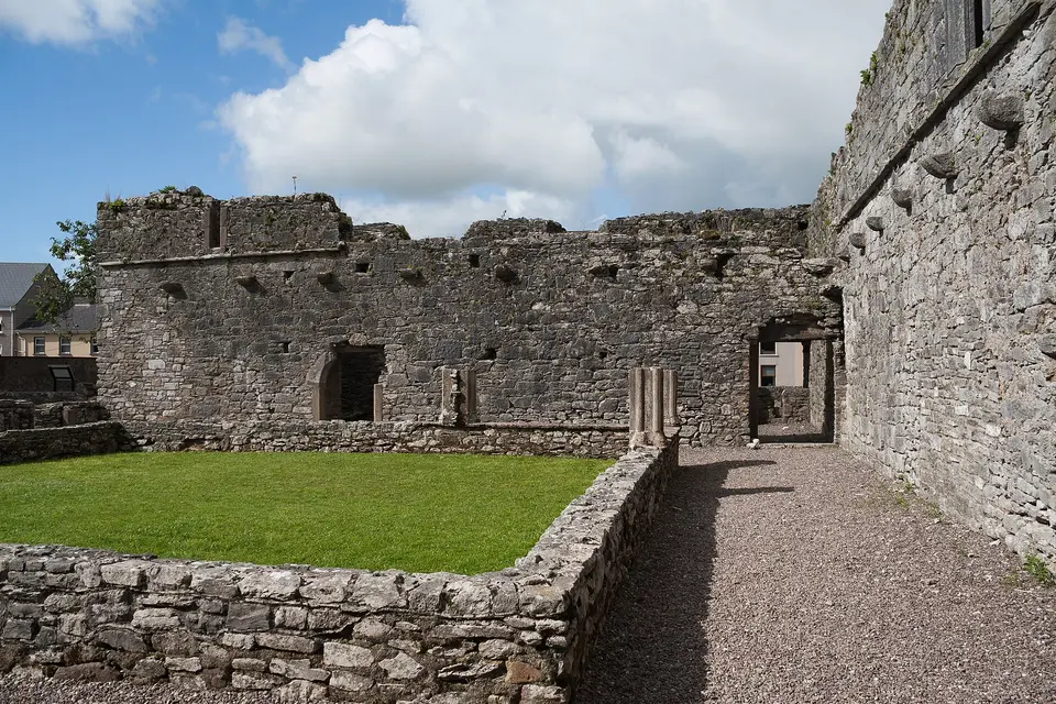 Cloister as seen from its north-east corner.