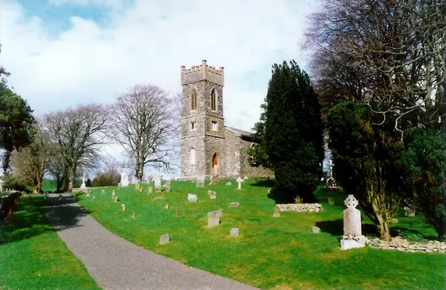 Church and graveyard at Mullagh, Co. Cavan Early-19th century Church of Ireland on ancient site known as 'Teampaill Ceallaigh' or Templekelly, associated with St. Killian.