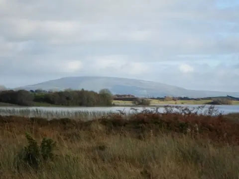 Cloonacleigha Lough, County Sligo. View from north shore towards Keshcorran Hill.