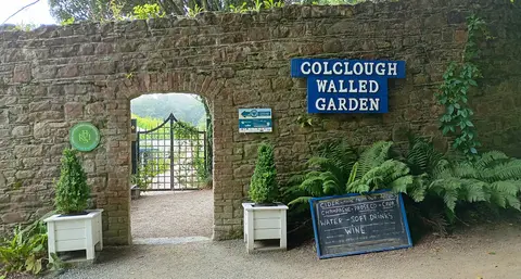 Walled garden on the grounds of Tintern Abbey, County Wexford, Ireland