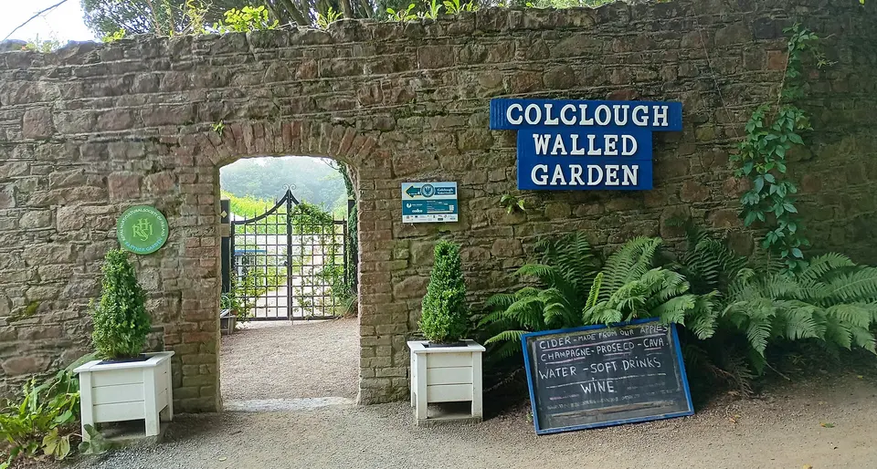 Walled garden on the grounds of Tintern Abbey, County Wexford, Ireland