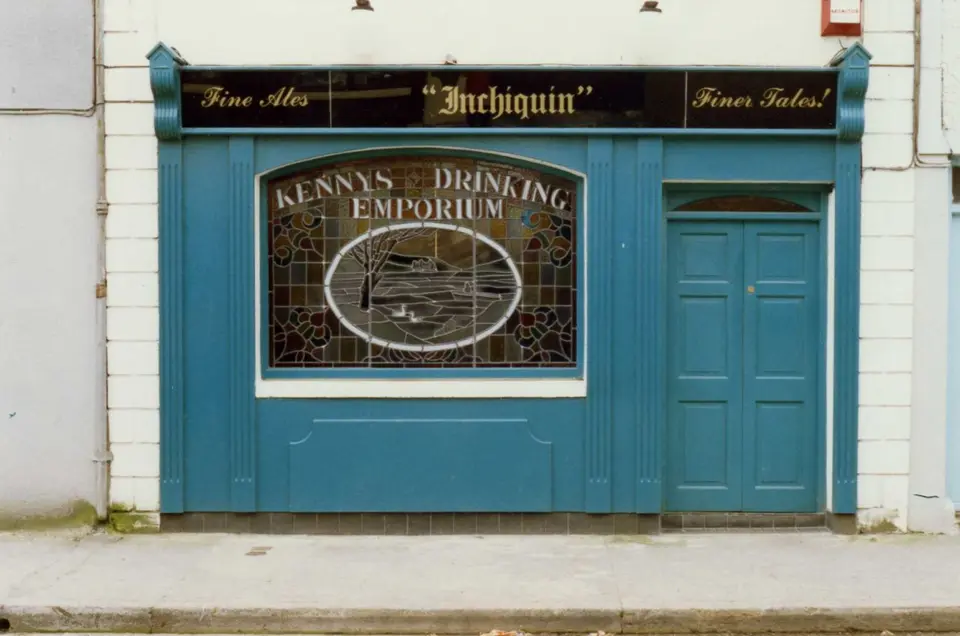 Kenny's drinking emporium, Corofin. Finer Ales, Fine tales. Inchiquin Inn, Main Street.
