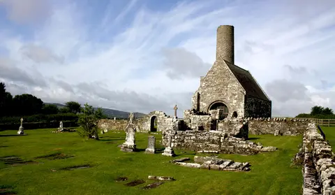 County Clare, Inis Cealtra Monastery.