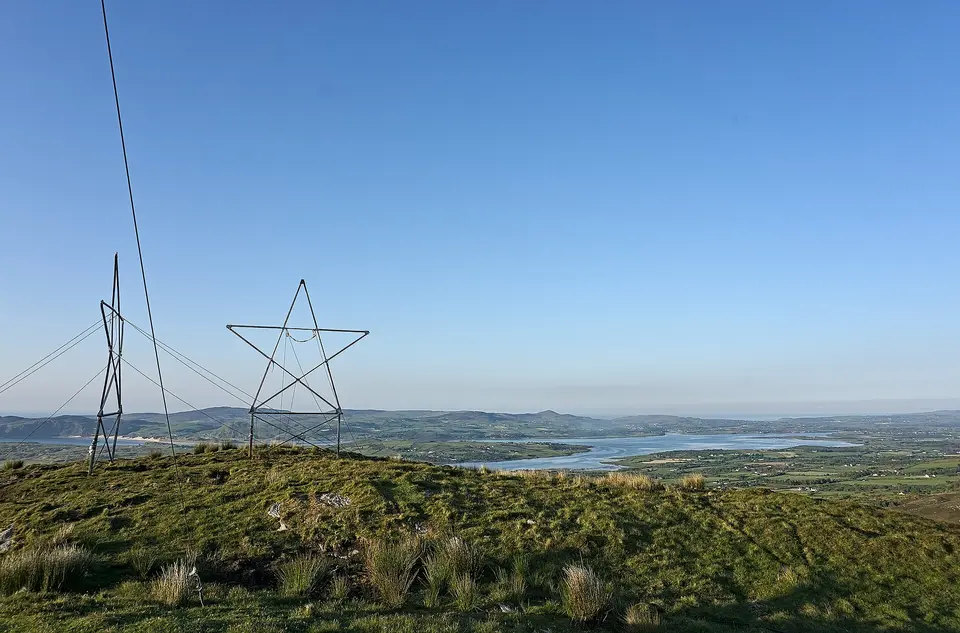 Stars at the top of Crockaughrim hill overlooking Trawbreaga Bay