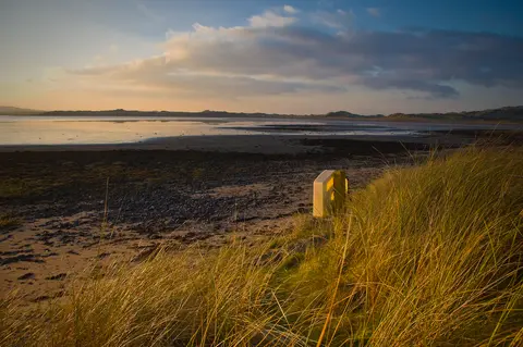winter evening vista of Culleenamore strand, Sligo, Northest of Ireland