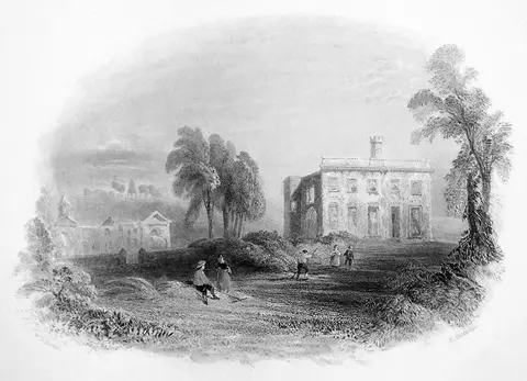 Dangan Castle, engr. by H. Griffiths from drawing by Bartlett, W. H. (William Henry), 1809-1854.