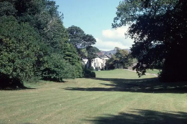 Derreen House. The gardens are renowned for rhododendrons and tree ferns.